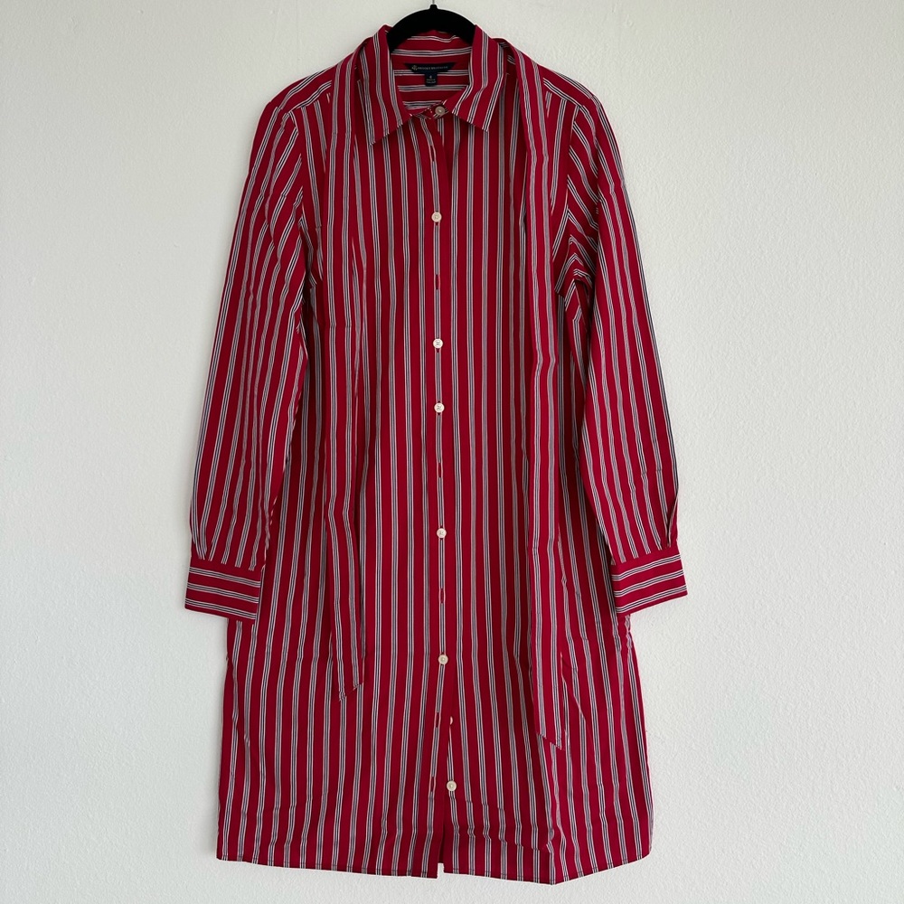 Brooks Brothers shirt-dress, red striped